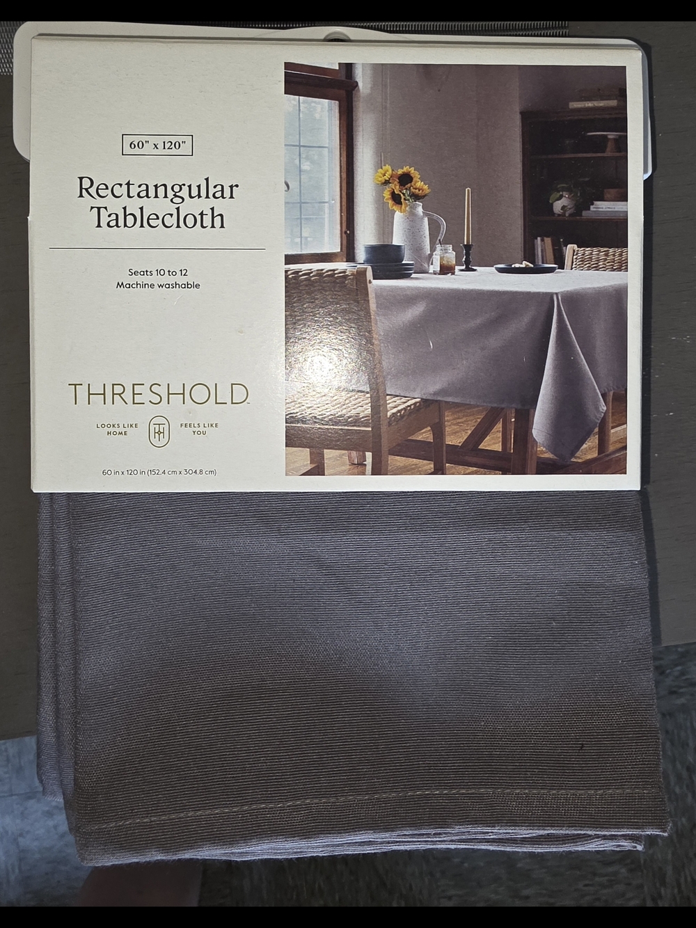 Opalhouse Gray Rectangular Tablecloth - Neutral Dining Linen